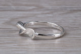 Scroll design ring, solid silver with high polished finish, very dainty and suitable for all ages