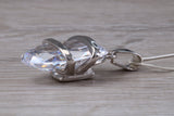 Stunning Large C Z set Silver Necklace