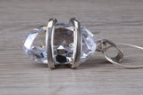 Stunning Large C Z set Silver Necklace