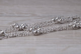 Diamond Look 42 inch Long Chain, Made From Sterling Silver