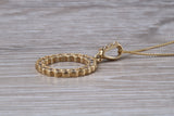 9ct Gold C Z set Circle of Life Necklace