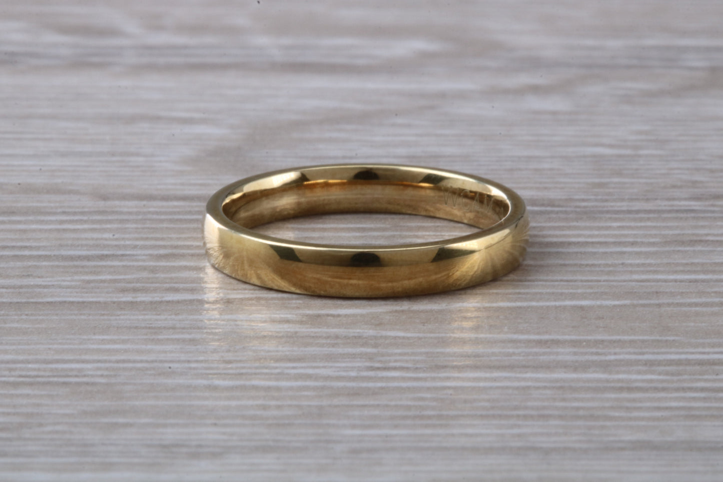 3 mm Wide Comfort Fit Wedding Band, made from solid 9ct Yellow Gold