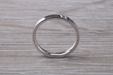 2.50 mm Wide Flat Comfort Fit Profile Wedding Band, made from solid 9ct White Gold
