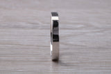 3 mm Wide Flat Comfort Fit Profile Wedding Band, made from solid 9ct White Gold