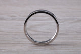 4 mm Wide Flat Comfort Fit Profile Wedding Band, made from solid 9ct White Gold