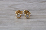 Diamond Stud Earrings in 18ct Yellow Gold