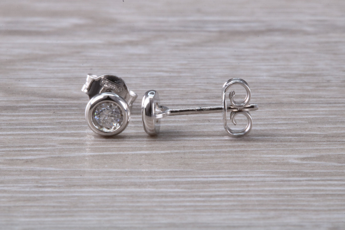 Diamond Stud Earrings in 18ct White Gold