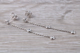 Quarter Carat Diamond Dropper Earrings in 18ct White Gold