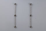 Quarter Carat Diamond Dropper Earrings in 18ct White Gold