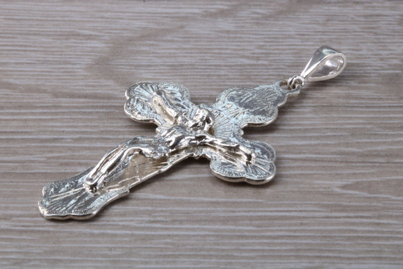Large Ornate Sterling Silver Crucifix