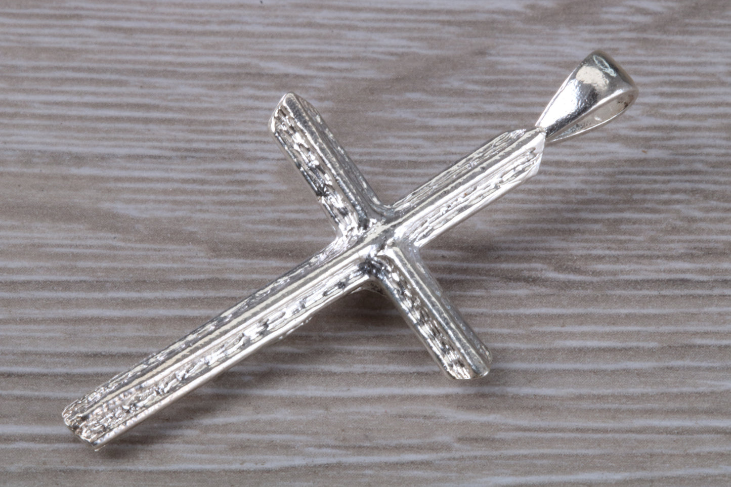 Large Silver Crucifix Necklace