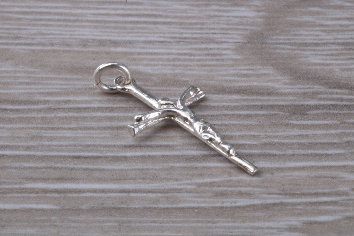 Small Silver Crucifix Necklace