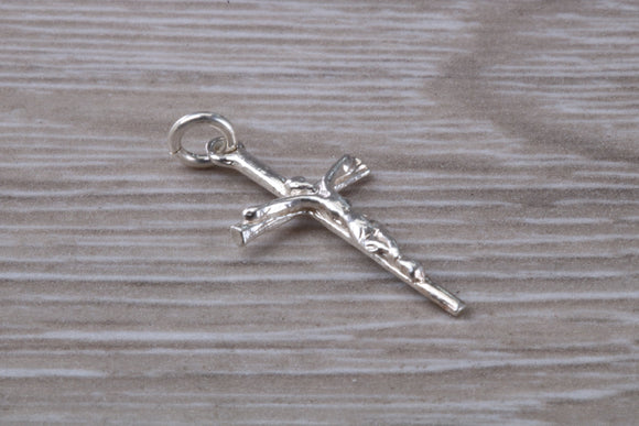 Small Silver Crucifix Necklace