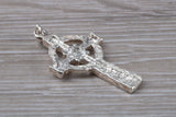 Sterling Silver Ornate Celtic Cross Necklace