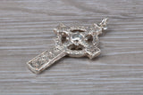 Sterling Silver Ornate Celtic Cross Necklace