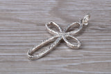 Large Sterling Silver Cross Necklace
