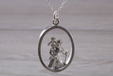 Sterling Silver Saint Christopher Necklace