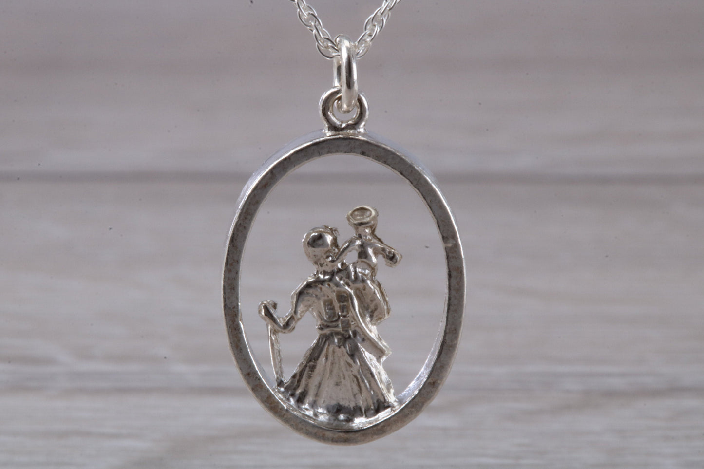 Sterling Silver Saint Christopher Necklace