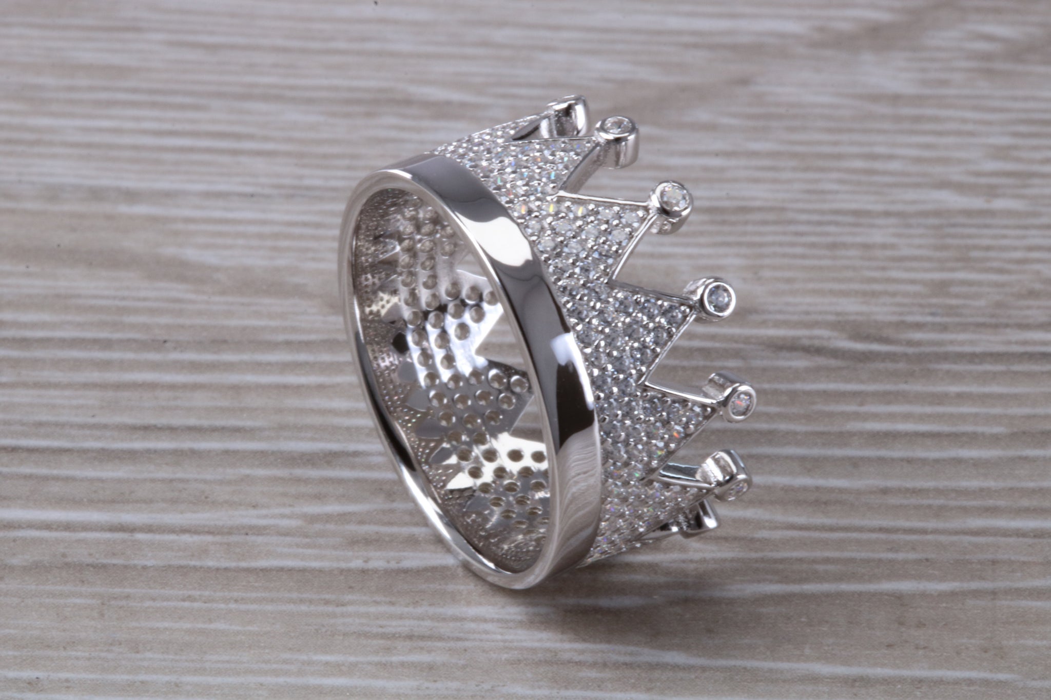 Sterling silver crown on sale ring