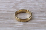 4 mm Wide Comfort Fit Wedding Band, made from solid 9ct Yellow Gold