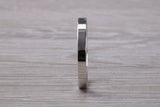 2.50 mm Wide Flat Comfort Fit Profile Wedding Band, made from solid 9ct White Gold