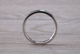 2.50 mm Wide Flat Comfort Fit Profile Wedding Band, made from solid 9ct White Gold