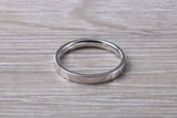 2.50 mm Wide Flat Comfort Fit Profile Wedding Band, made from solid 9ct White Gold
