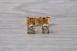 Third of a Carat Diamond Stud Earrings in 18ct Yellow Gold
