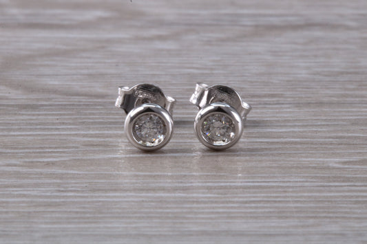 Diamond Stud Earrings in 18ct White Gold