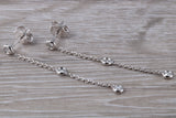 Quarter Carat Diamond Dropper Earrings in 18ct White Gold