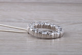 Sterling Silver C Z set Necklace