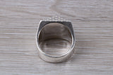 Large and very heavy Pyramid ring,solid silver, perfect for ladies and gents. Available in silver, yellow gold, white gold and platinum