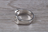 Chunky Spanner ring, solid silver, suitable for ladies or gents. Available in silver, yellow gold, white gold and platinum