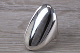 Very very large substantial and very very heavy ring, solid sterling silver, signet, dress or statement ring. Large abstract ring