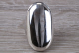 Very very large substantial and very very heavy ring, solid sterling silver, signet, dress or statement ring. Large abstract ring