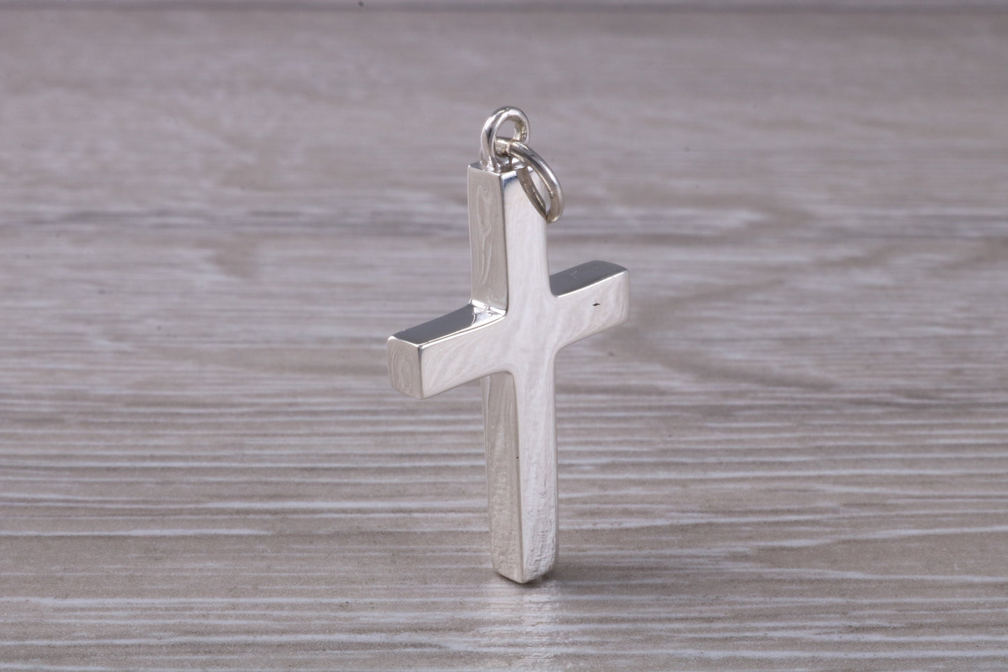 Sterling Silver Solid Chunky Cross Necklace