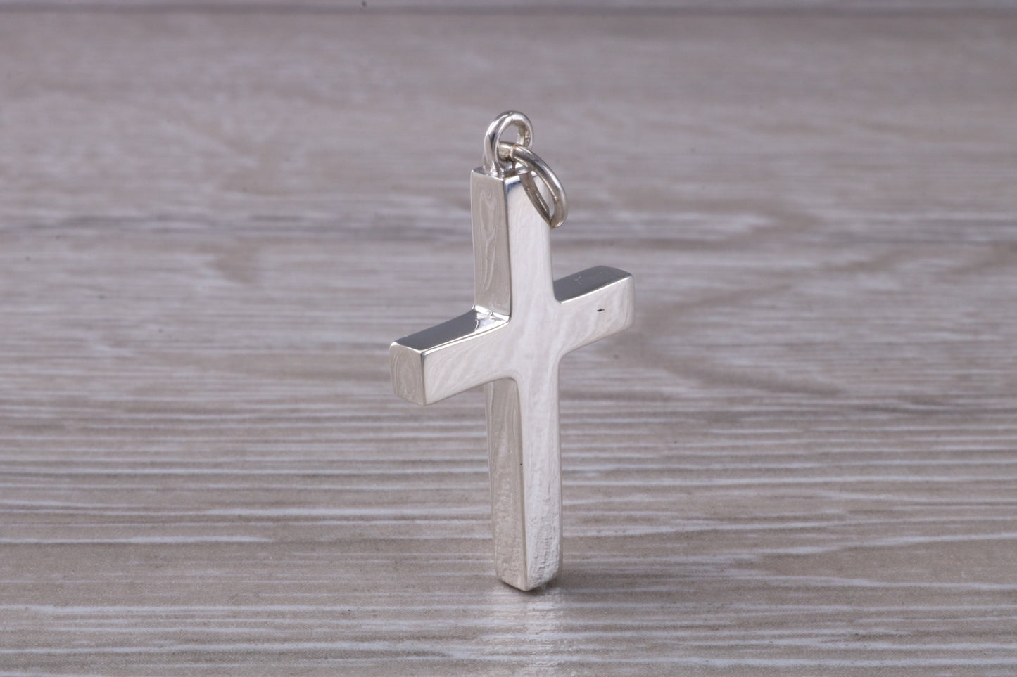 Sterling Silver Solid Chunky Cross Necklace