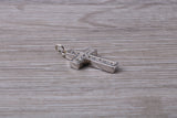 Sterling Silver Cubic Zirconia set Cross Necklace