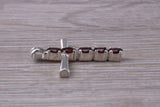 Sterling Silver Garnet C Z set Cross Necklace
