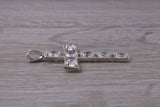 Sterling Silver C Z Set Cross Necklace