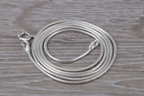 Sterling Silver 18 inch Long Snake Chain