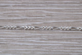 Sterling Silver Figaro Pendant Chain, 20 inch Length
