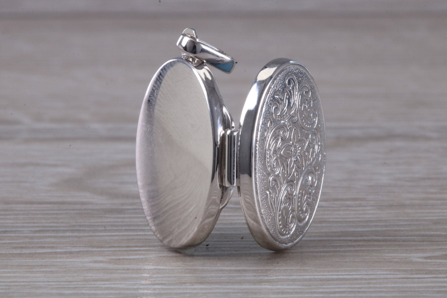 Sterling silver Oval Hand Engraved Locket