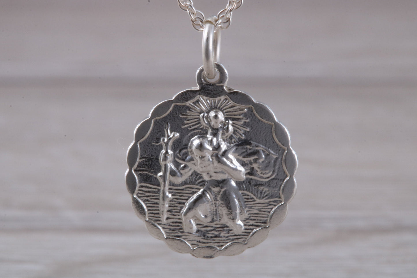 Sterling Silver Saint Christopher Necklace