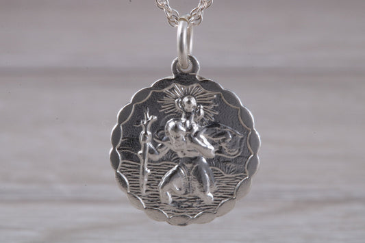 Sterling Silver Saint Christopher Necklace