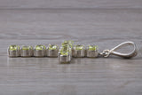 Sterling Silver Peridot C Z set Cross necklace