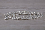 Silver Heavy 18 inch Long Figaro Chain