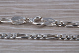 Silver Heavy 18 inch Long Figaro Chain