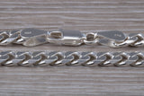 Diamond Cut Curb Chain. Silver chain with diamond cut links