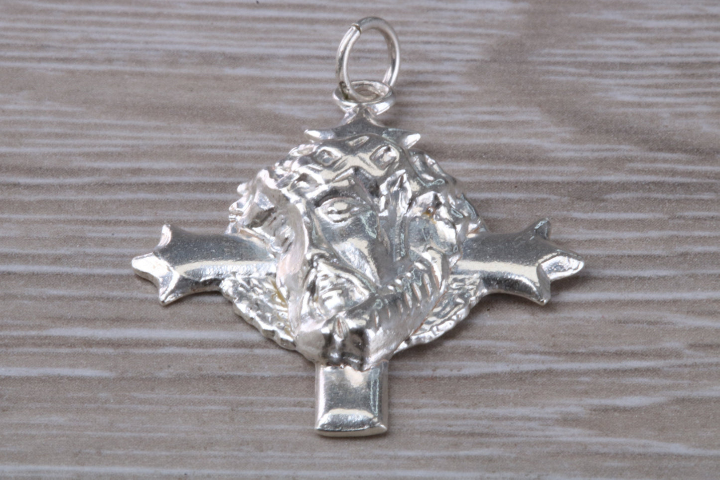 Large Chunky Silver Crucifix Necklace